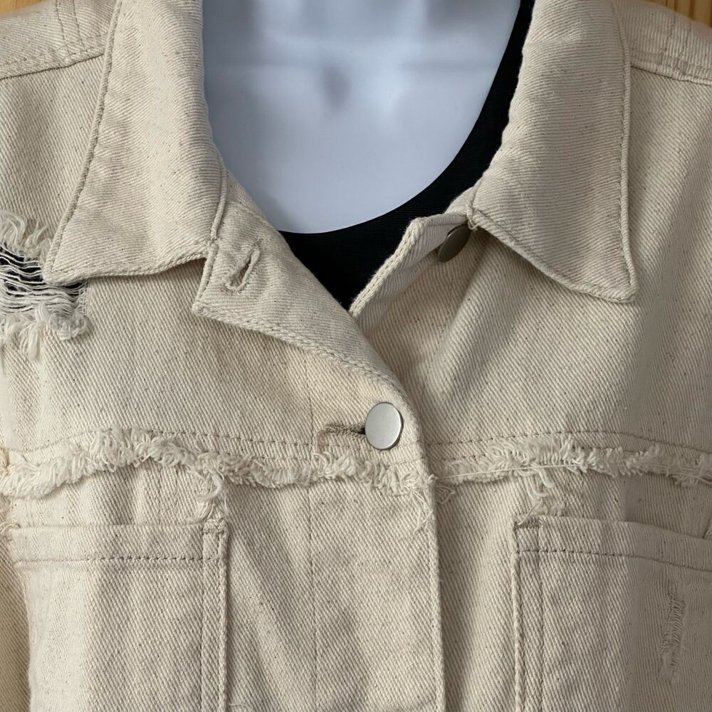 POL, Women’s Long Sleeve Sz M Long Sleeve Jacket With American Flag On The Back - Picture 5 of 15